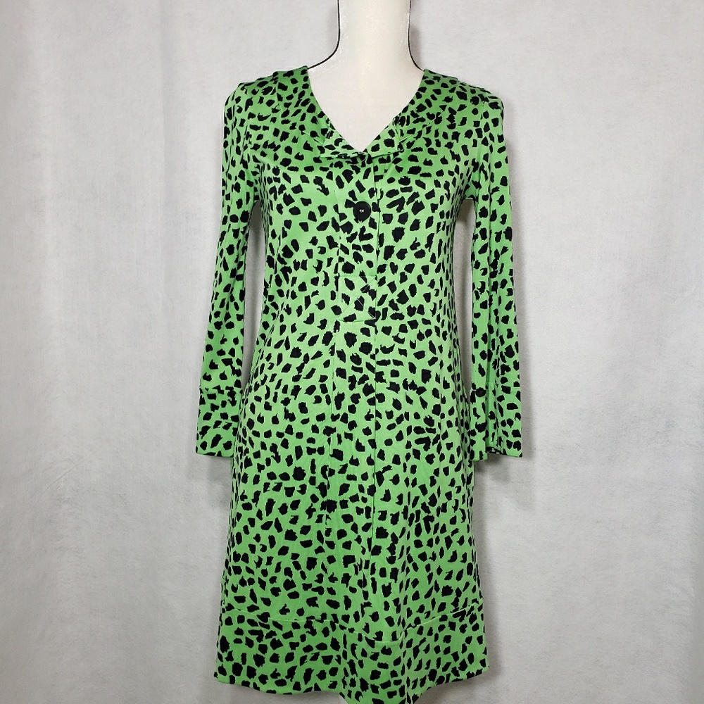 Diane von  Furstenberg Dress Green animal print - Picture 2 of 7